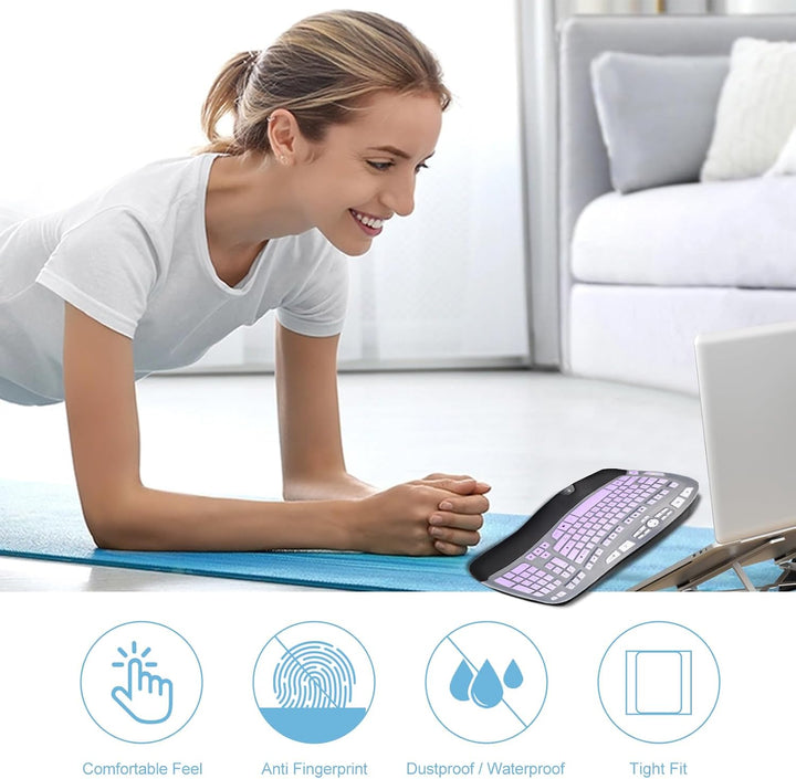 Tastaturabdeckung für Logitech K350 MK550 MK570 kabellose ergonomische Tastatur, Silikon-Tastatur-Sc