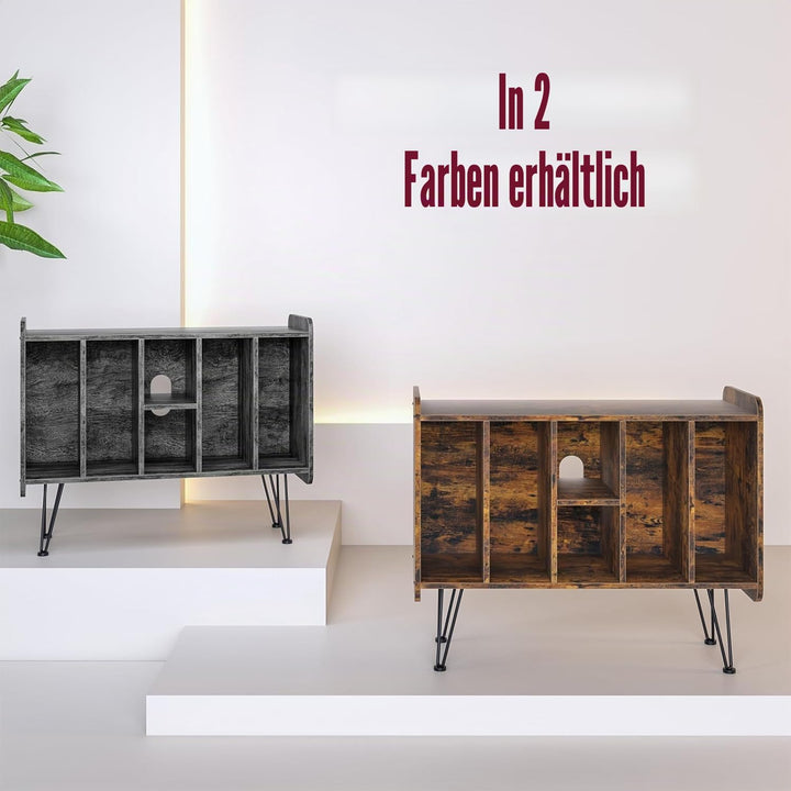 Plattenspielerständer Mit Aufbewahrung, Plattenspieler Regal, Plattenspielertisch, Schallplatten Auf