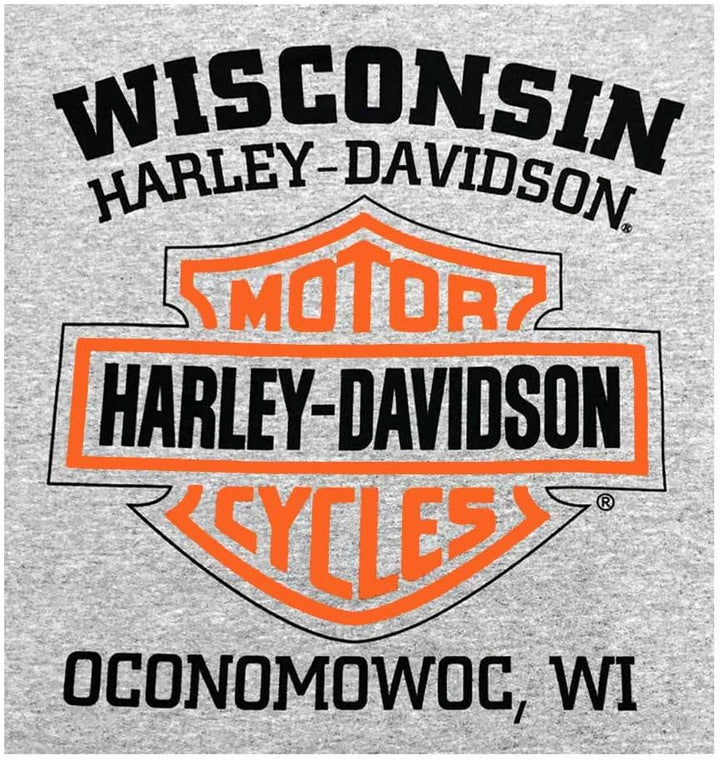 Harley-Davidson Herren Crew Neck Rundhalsausschnitt S Grau, S Grau