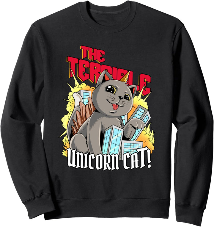 Schreckliche Einhorn Katze Monster Kätzchen Tokio Mieze Sweatshirt