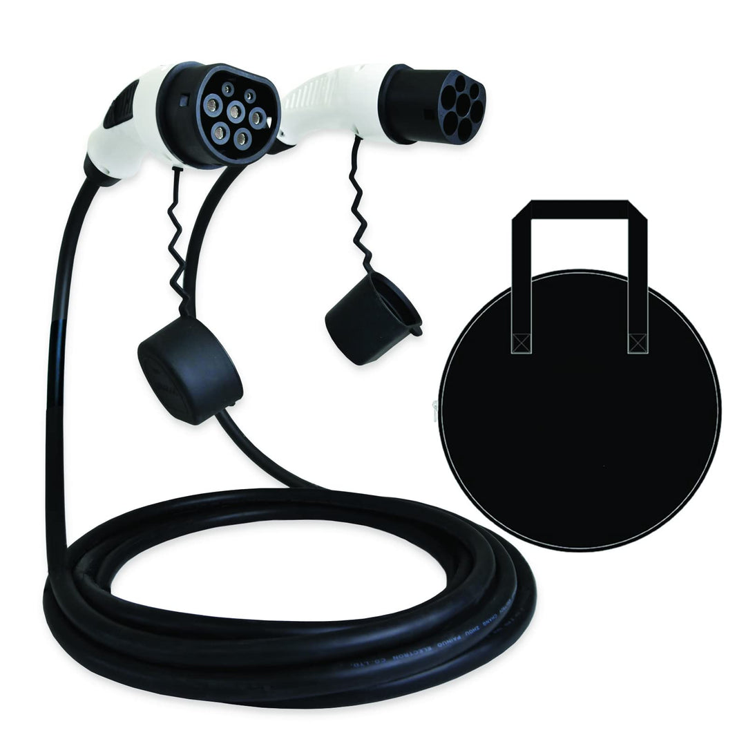 Duosida ladekabel T2 / T1 für Elektroautos & PHEV | 16-32 A | 1-3phasig | 3,7/11 / 22 kW | 5-8 Meter