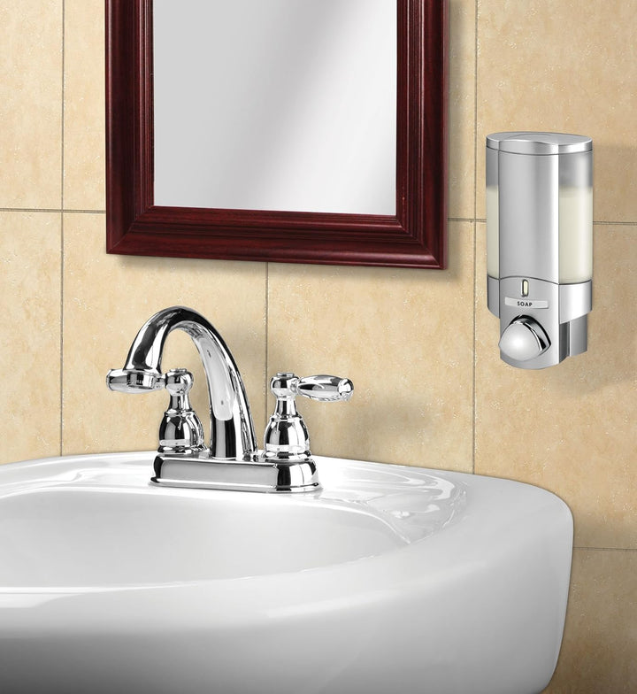 Better Living Aviva Seifenspender für 1 Flasche, Satin Silver 1-Chamber Satin-Silberfarben Satin-sil