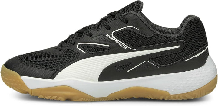 PUMA Unisex Kinder Solarflash Jr Leichtathletik-Schuh, Puma Black Puma White High Risk Red Gum