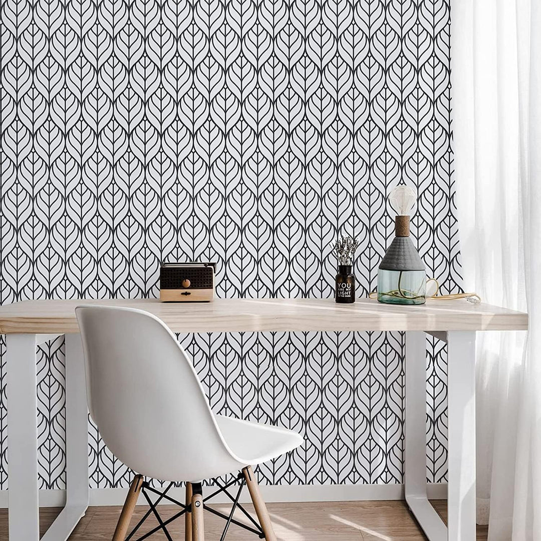Hode Klebefolie Möbel Muster Blätter 41x1000cm Selbstklebend Folie für Möbel Schränke Schubladen Tis