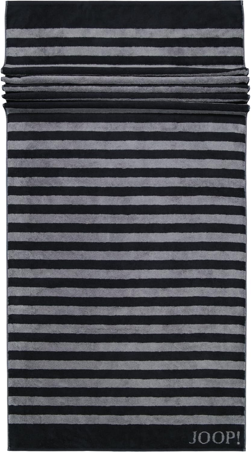 Joop! Handtücher Classic Stripes 1610 schwarz - 90 Saunatuch 80x200 cm Saunatuch 80x200 cm Schwarz -