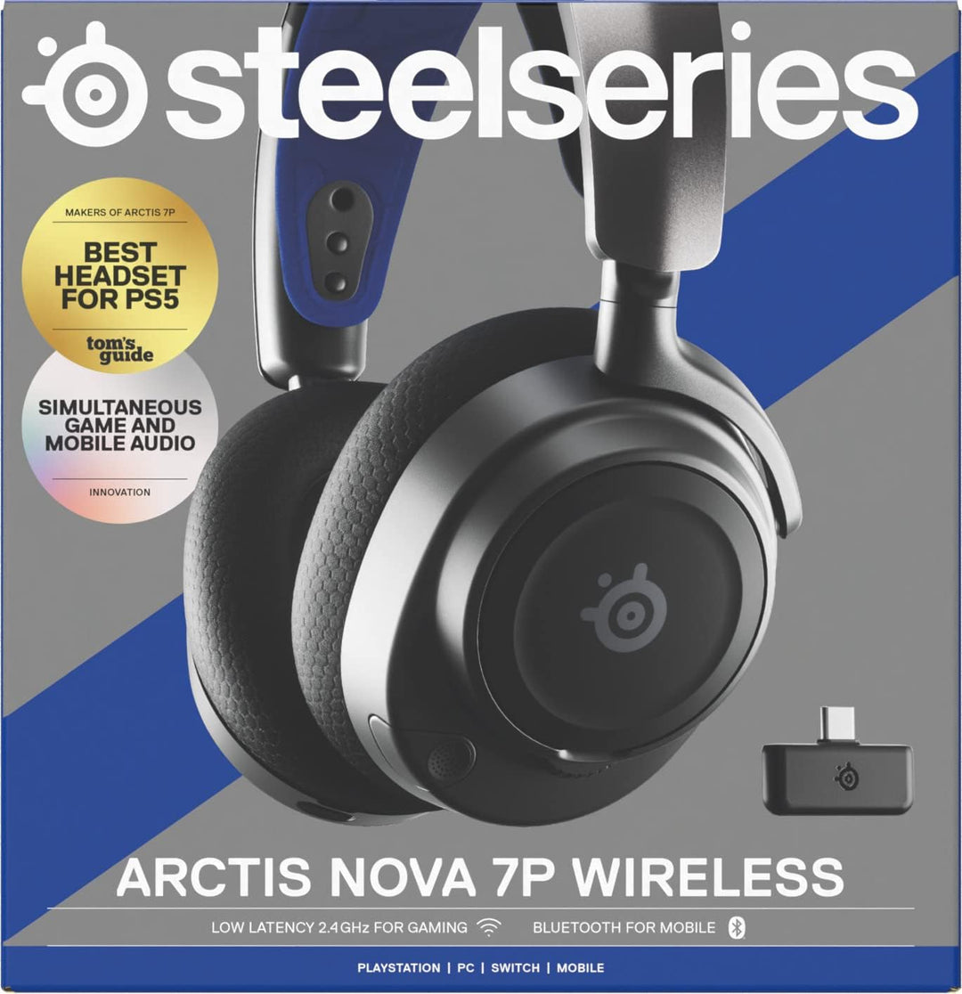 SteelSeries Arctis Nova 7P - Wireless Gaming-Headset mit Multi-System-Kompatibilität – 2,4 GHz- und