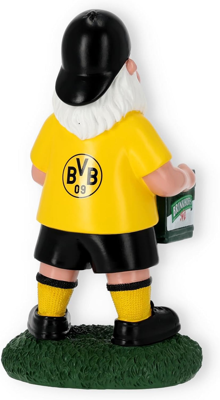 Borussia Dortmund Unisex – Erwachsene BVB Gartenzwerg Bierkasten Edition Kulturbeutel, Schwarz Mit N