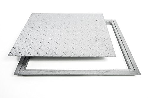 KTC-Tec SA-30 Stahl Schachtabdeckung verzinkt begehbar 300 x 300 mm Tränenblech