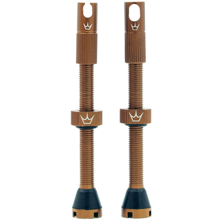 Peaty's XChris King (MK2) schlauchlose Ventile - Fahrradreifenventile 60 mm Braun, 60 mm Braun