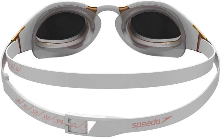 Speedo Unisex Fastskin Hyper Elite Mirror Schwimmbrillen (1er Pack) Einheitsgrösse Weiss/Oxidgrau/Ro