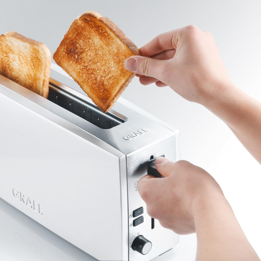 Graef Langschlitz-Toaster TO 91, Edelstahl, weiss Weiss Single, Weiss Single