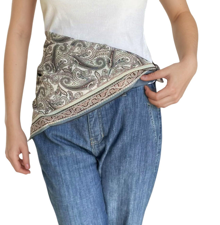 Unisex Seide Baumwolle Mix 65/65 cm Halstuch handrolliert Nickituch Kopftuch Bandana Seidenhalstuch