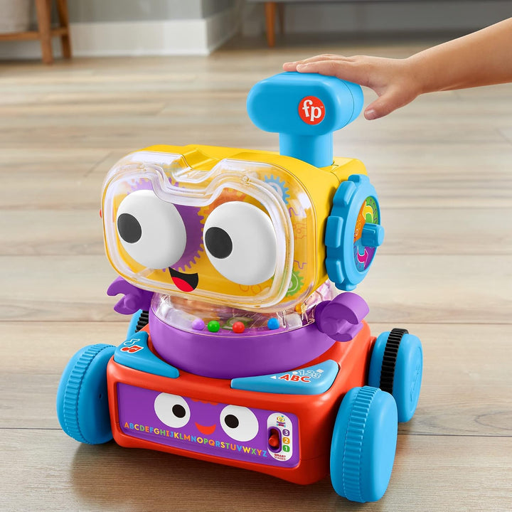 Fisher-Price - Tino Robotino 4-in-1, Lernspielzeug mit Smart Stages Technologie mit über 120 Geräusc