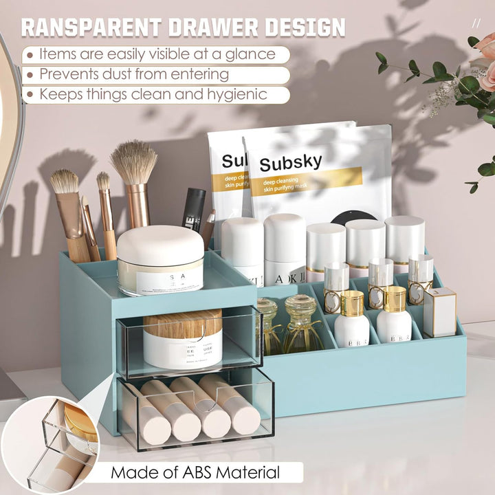 Subsky Make up Organizer mit Schubladen, Multifunktion Schminktisch Organizer Einfache Aufbewahrung