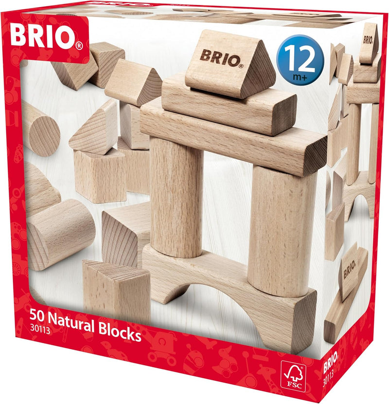 BRIO 30113 - Natur Holzbausteine 50Teile