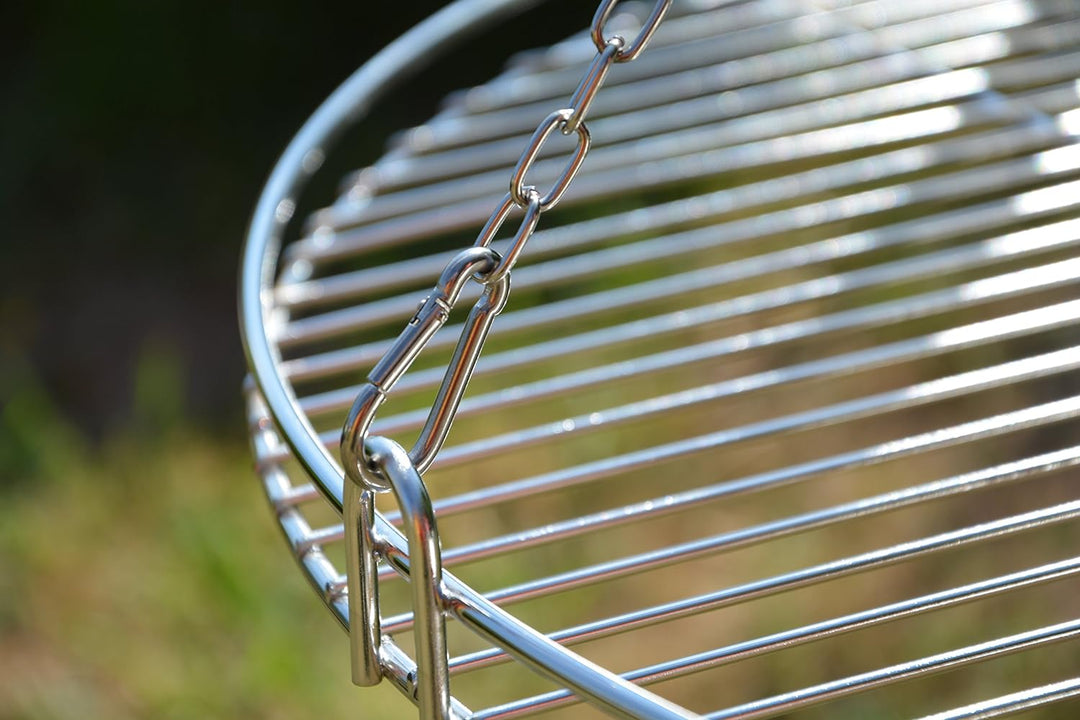 Dreibein Schwenkgrill inkl. 60 cm Edelstahl-Rost aus deutscher Produktion