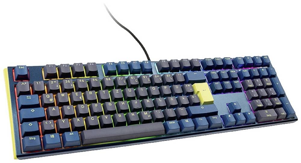 Ducky One 3 Daybreak - Mechanische Gaming Tastatur Deutsches Layout im Fullsize-Format mit Cherry MX