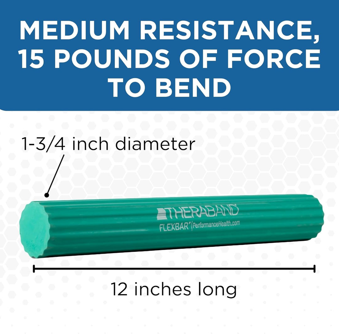 Thera-band Unisex – Erwachsene Bar Flexibler Übungsstab, grün-mittel, one Size
