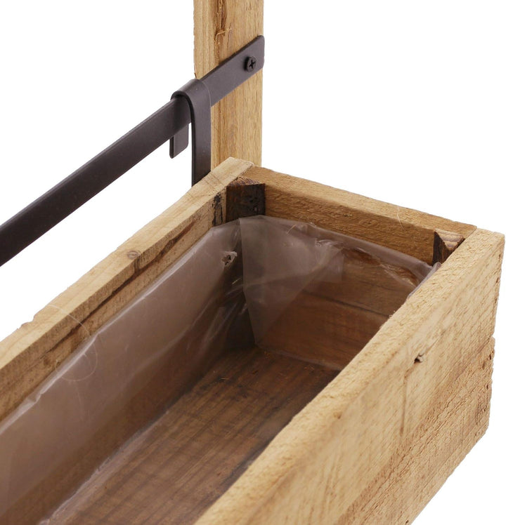 FRANK FLECHTWAREN Pflanzkasten, Pflanzregal Wandpflanzer Industria, Holz, Wandboard zum bepflanzen 4
