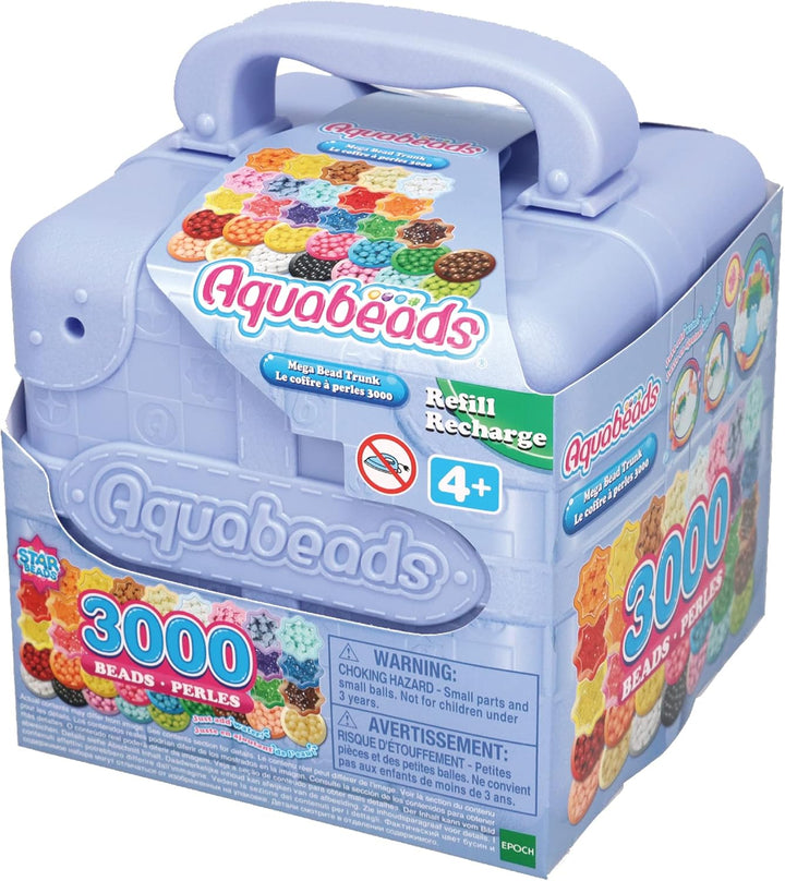 Aquabeads 31913 Mega Nachfüllperlen Set im Koffer - Perlen Nachfüllset Single, Single