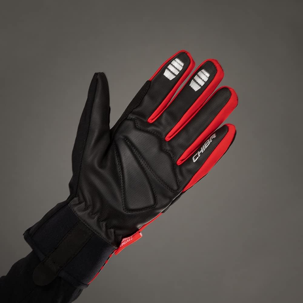 Chiba 2nd Skin Fahrrad Handschuhe lang rot/schwarz 2023 XL (10), XL (10)