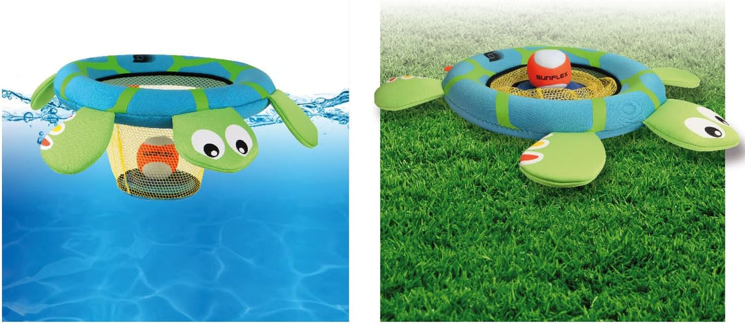 Sunflex Turtle Toss | Wurfspiel für das Wasser & Land | Schildkröte Zielspiel aus robustem Neopren |