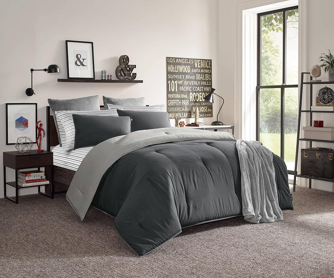 Nautica - Bettwäsche-Set für Doppelbett, Baumwoll-Perkal-Bettwäsche-Set, knackig und kühl, Dor-Room-