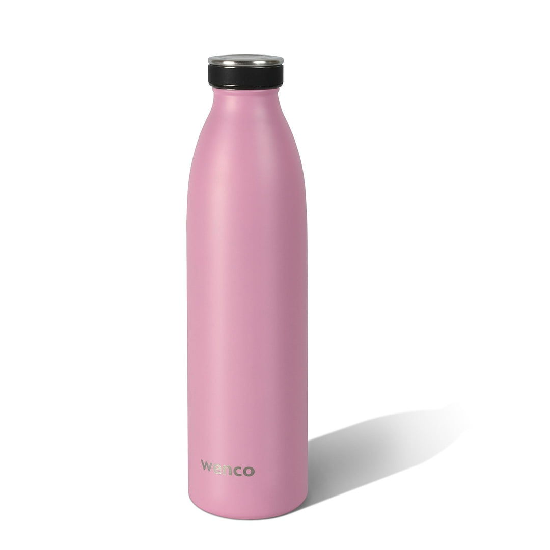 wenco Trinkflasche Edelstahl 0,75l / 750ml isoliert und auslaufsicher für kalte und heisse Getränke