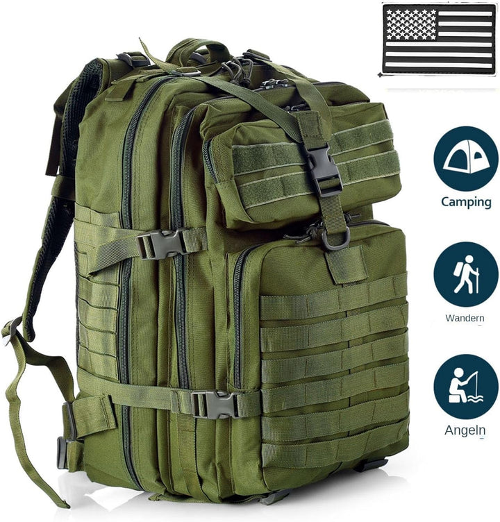 GUJOIN 50L Strapazierfähiger Nylon Wasserdichter Angeln Jagdrucksack Outdoor Militär Rucksäcke Takti