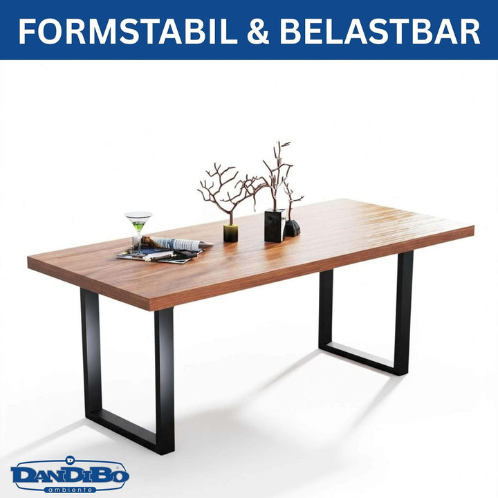DanDiBo 2X Tischbeine Metall Schwarz 72 x 62 cm Tischgestell Höhenverstellbar 96662 Tischfüsse Möbel