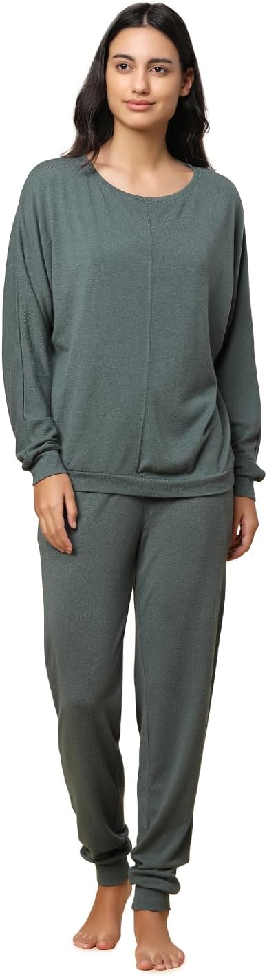 Triumph Damen Cozy Comfort Top 01 Shirt 42 Smoky Green, 42 Smoky Green