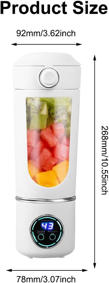 Tragbarer Mixer Smoothie Maker 700ml Mini-Mixer für Smoothies und Shakes Mini-Standmixer mit 12 Rost