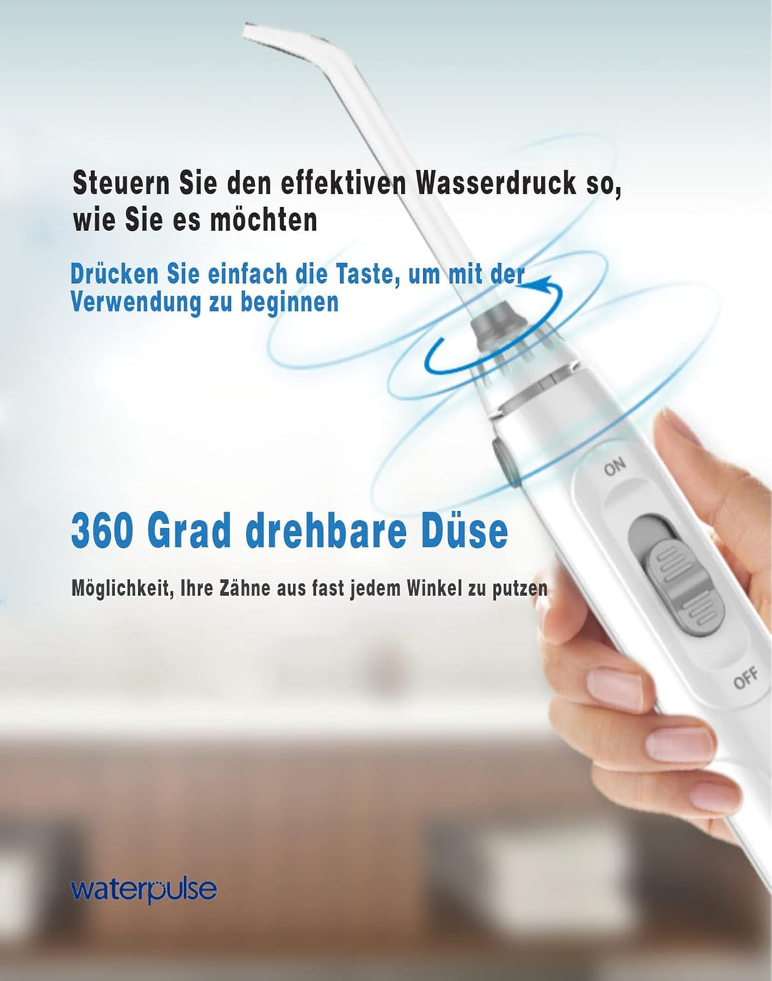 NPO Water-pulse Water Flosser Professional For Teeth, Gums, Braces, Dental Care, Electric Power With