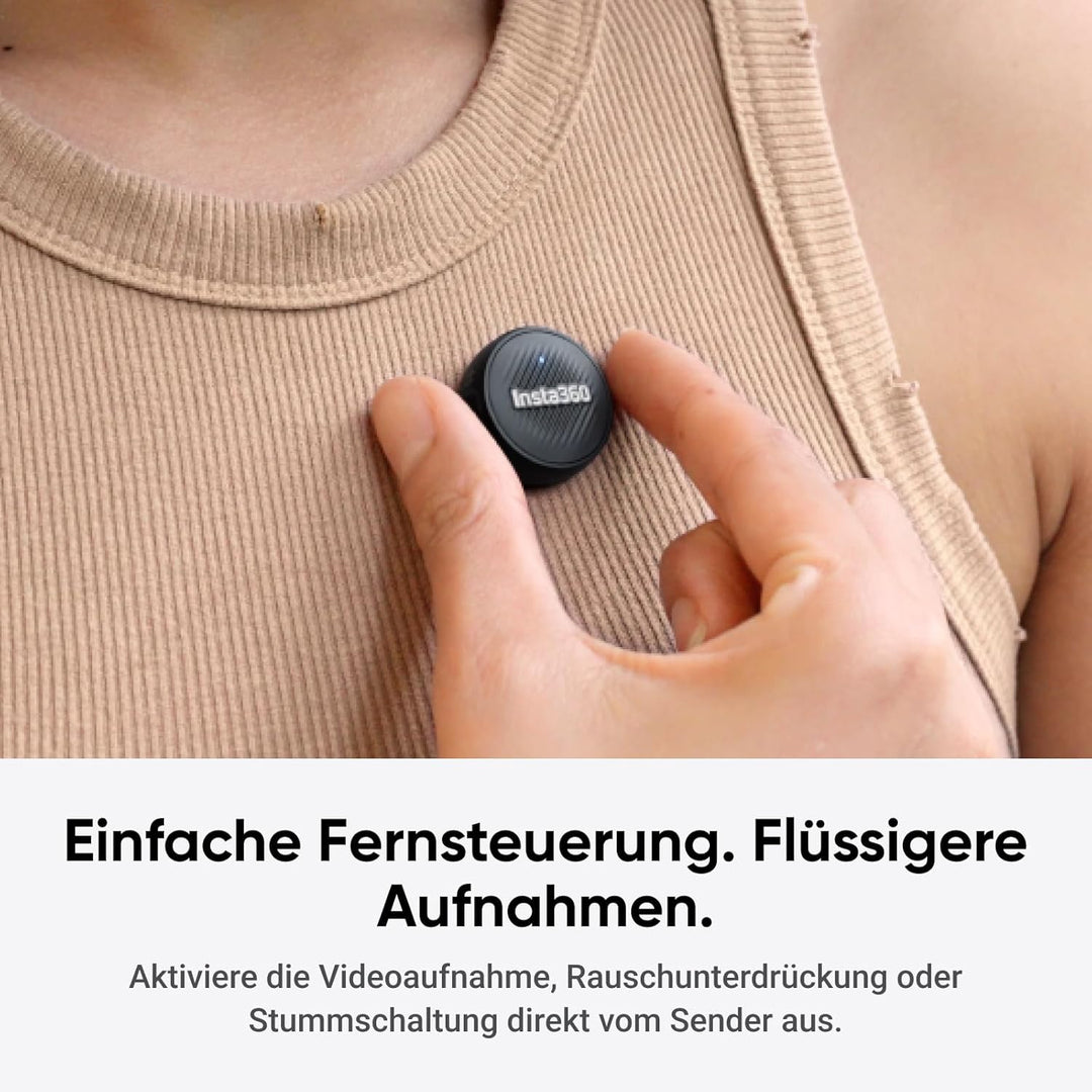 Insta360 Mic Air Transmitter, ultraleichte 7,9 g, Drahtloses Mikrofon X5/X4/X4 Air/Ace Pro 2/GO Ultr