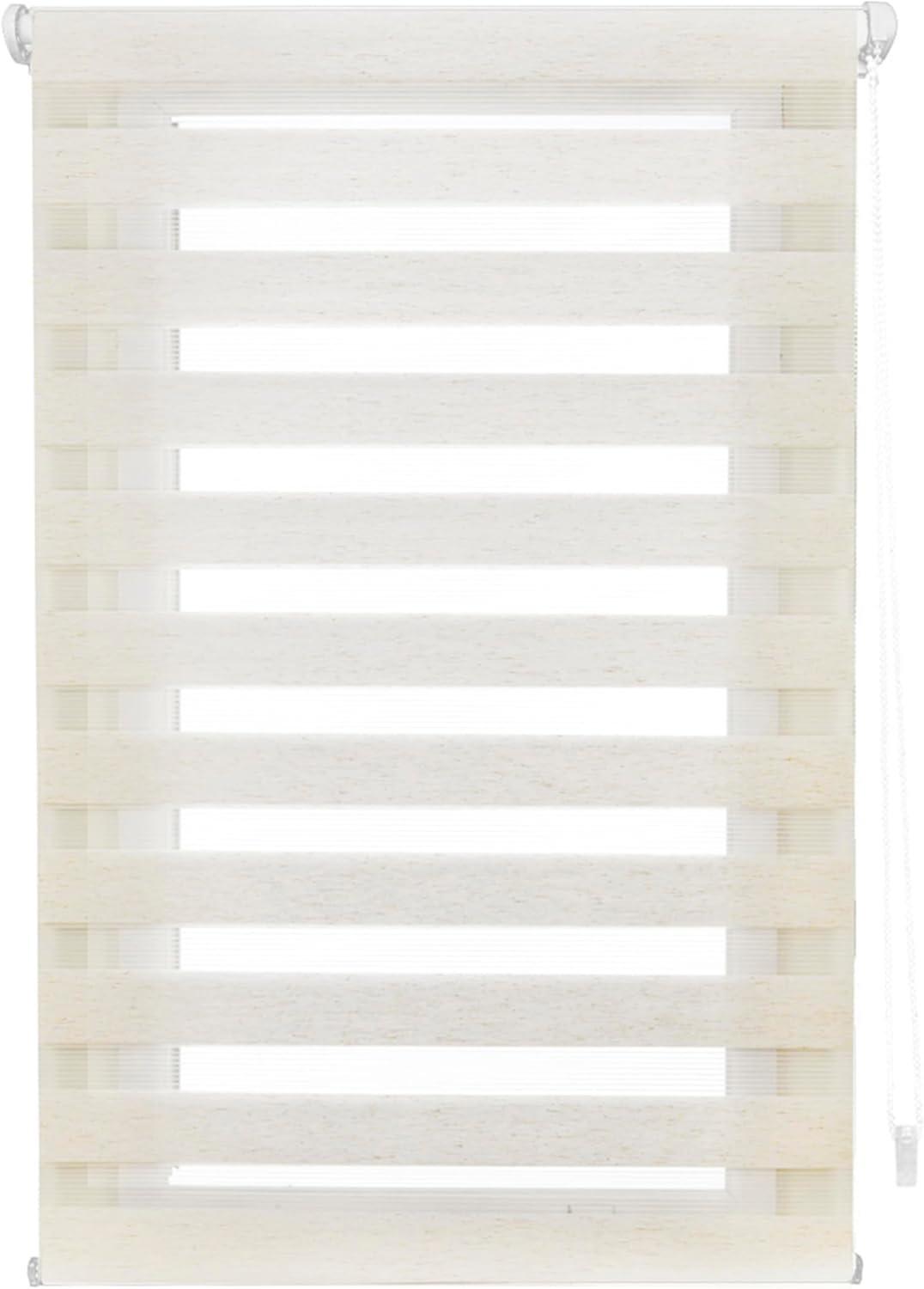 Blindecor - Indus doppelrollo klemmfix ohne bohren - duo rollo klemmfix Leinfarben - 85 x 150 cm (Br