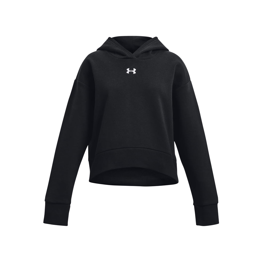 Under Armour Mädchen Rival Fleece Crop Hoodie Kapuzenpullover XL Schwarz, XL Schwarz