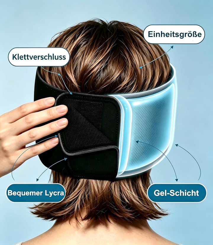 iTHERAU Migräne Maske - Migräne mütze Kopfschmerzen &amp; Migräne Relief Hut Kühlmütze kühlpacks kühlend