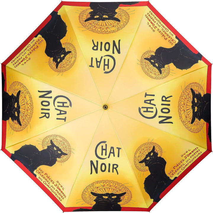 VON LILIENFELD Regenschirm Chat Noir Katze Auf-Automatik Kunst Stabil Stockschirm