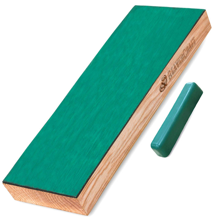 BeaverCraft LS4P1 Leder Strop Stropping Block Kit Messerschärfung Kit Leder Honing Strop zum Schärfe