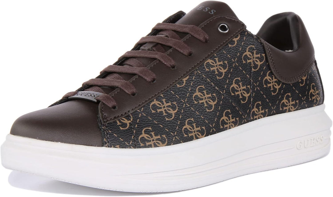 GUESS Herren Vibo Sneaker, Brown Ocker
