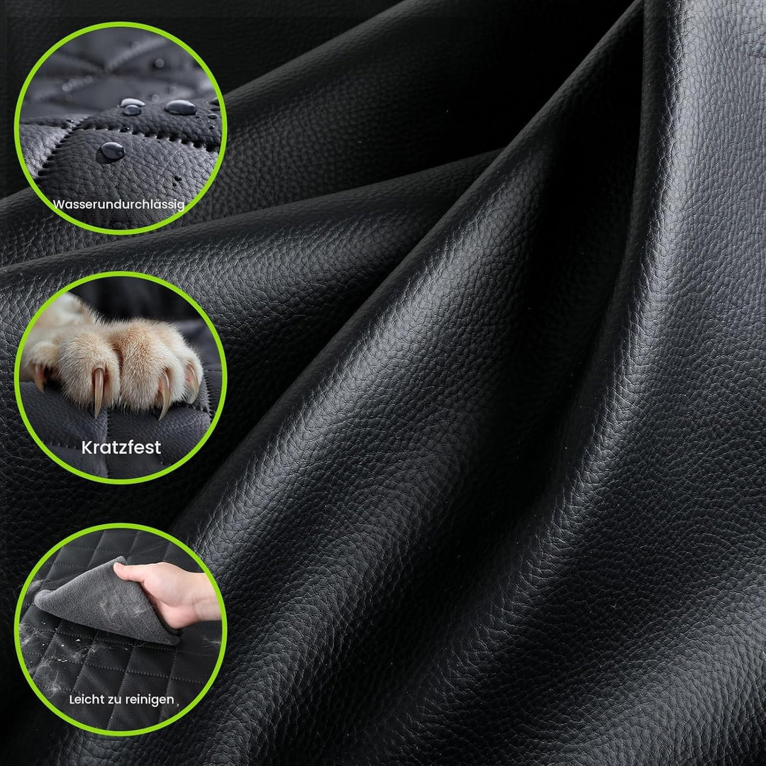 pecute 2-in-1 Hundedecke Auto Rückbank, Extra Stabiler Hunde Autositz, Hunde Autositz Rückbank Verbr