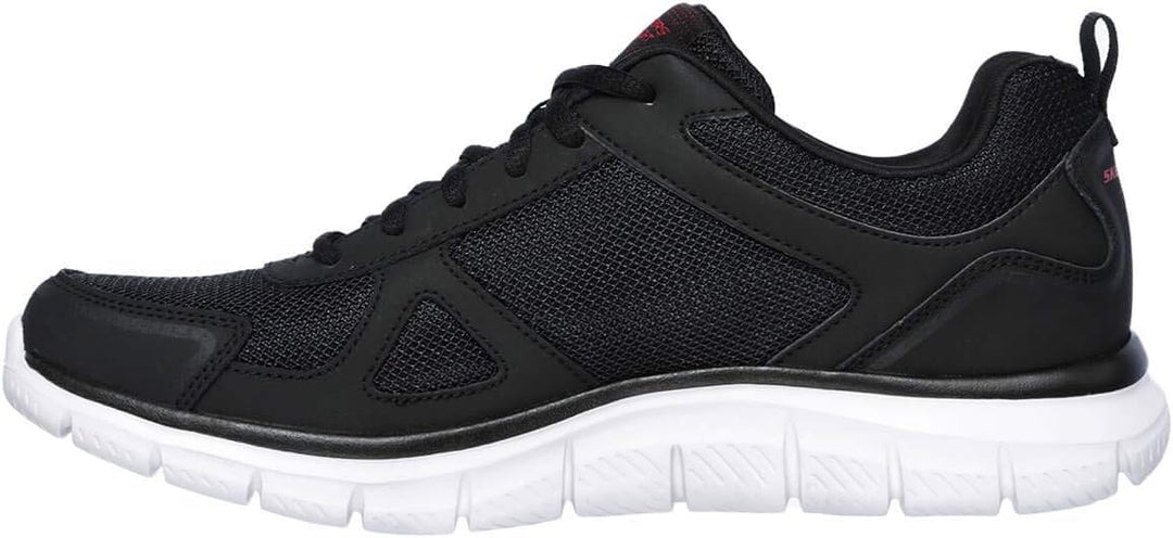 Skechers Herren Track-Scloric Sneaker 40 EU Black Red Bkrd, 40 EU Black Red Bkrd