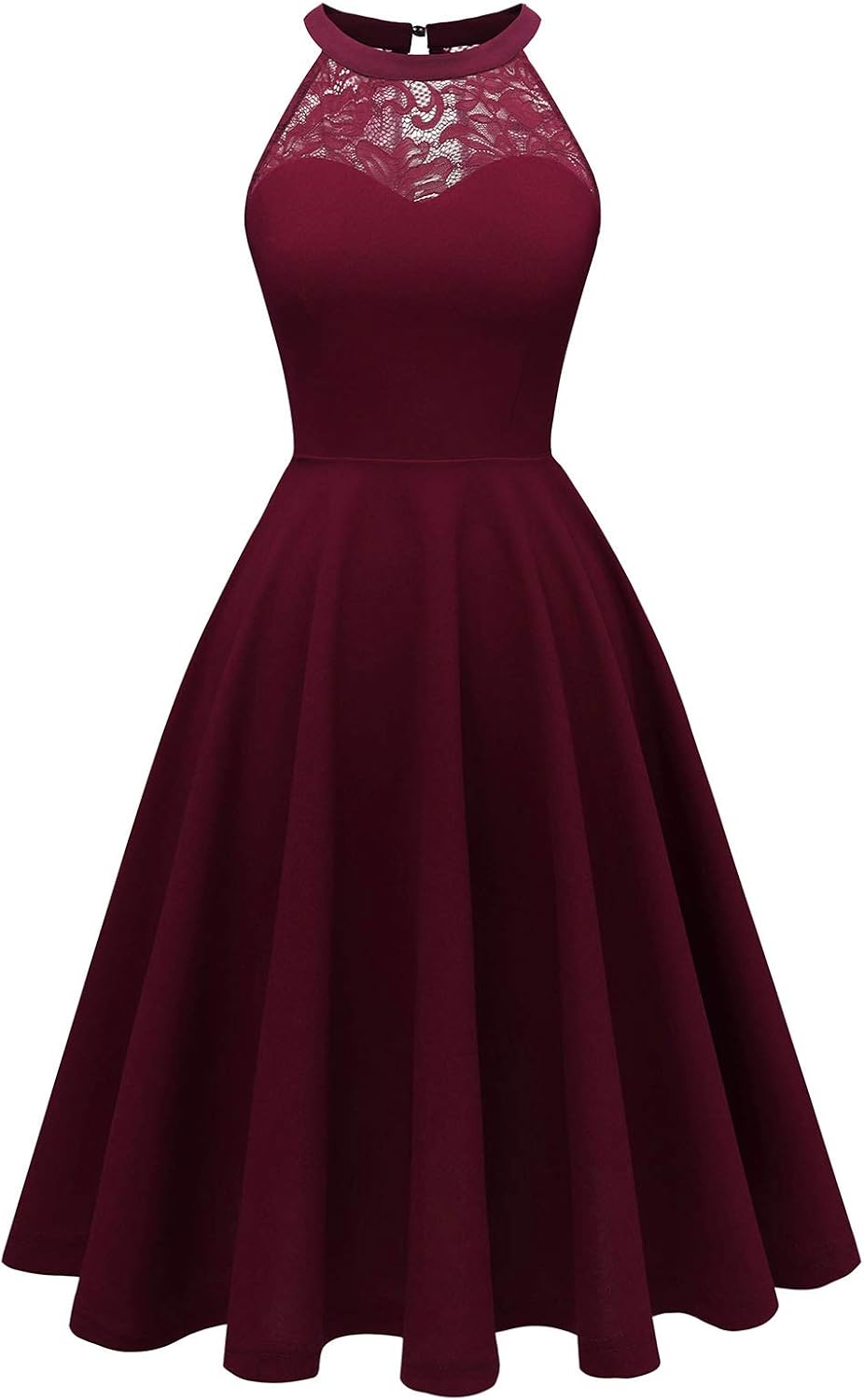 Bbonlinedress Abendkleider elegant für Hochzeit gast festliches Kleid Damen Neckholder Konfirmations