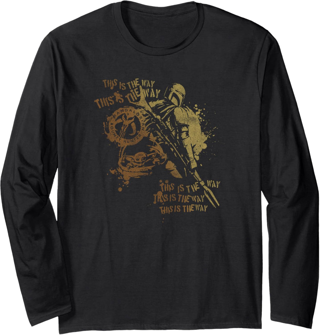 Star Wars: The Mandalorian This Is The Way Faded Mando Langarmshirt