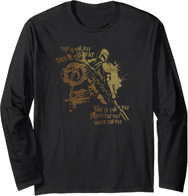Star Wars: The Mandalorian This Is The Way Faded Mando Langarmshirt