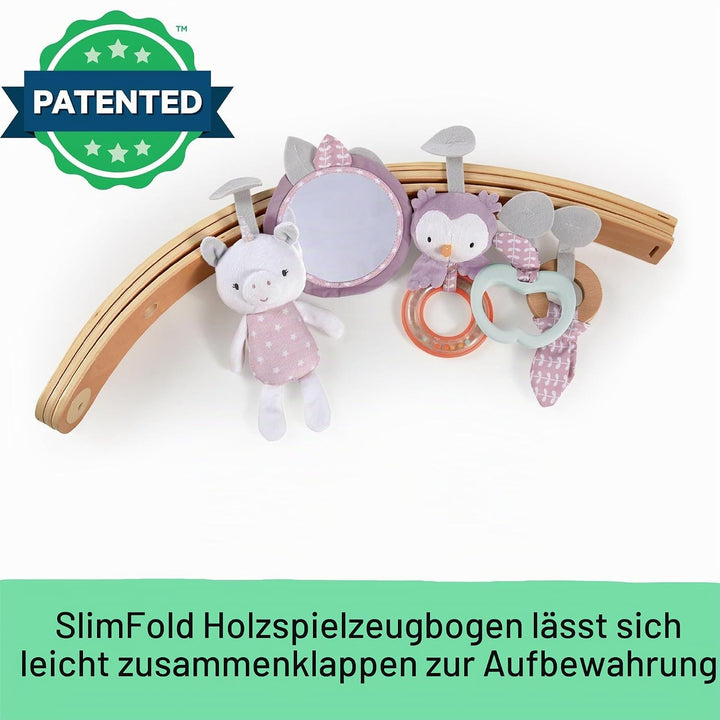 Ingenuity 12421 Cozy Spot Calla Wendedecke mit Spielbogen aus Holz, abnehmbaren Spielzeugen, Stützki