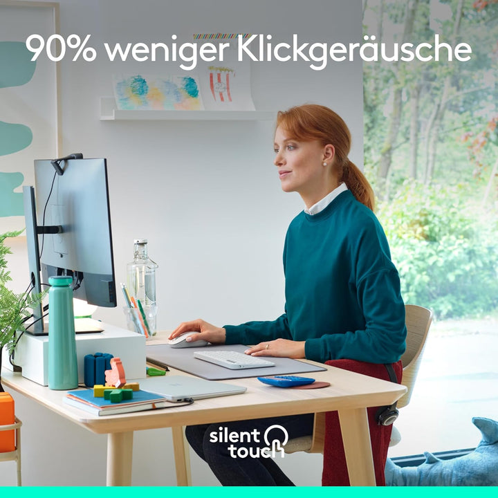 Logitech Signature M650 Kabellose Maus - für kleine bis mittelgrosse Hände, 2-Jahres-Batterie, Leise