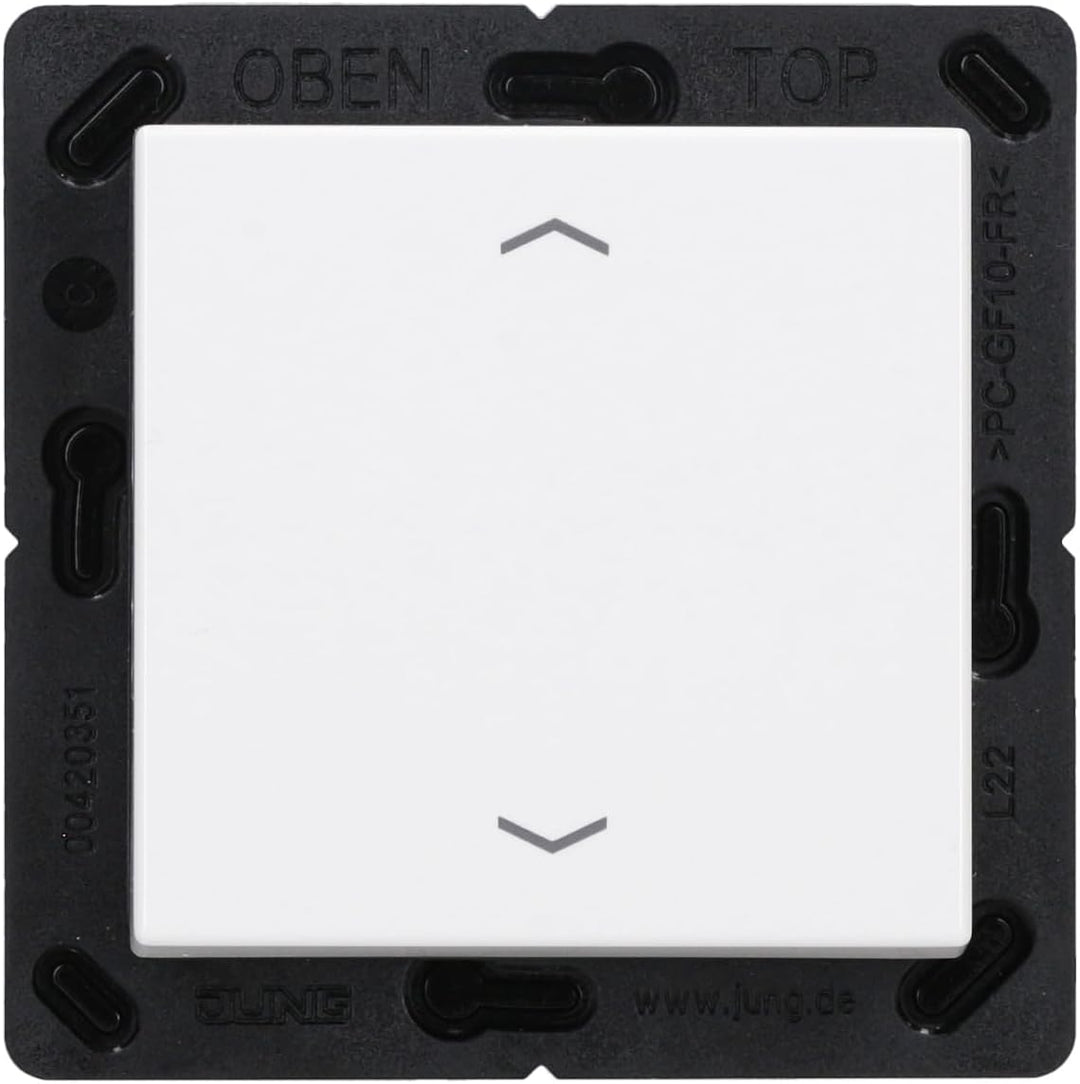 Jung ENOA590PWW Eno Funk Wandsender 2 Kanal mit Symbol Pfeil