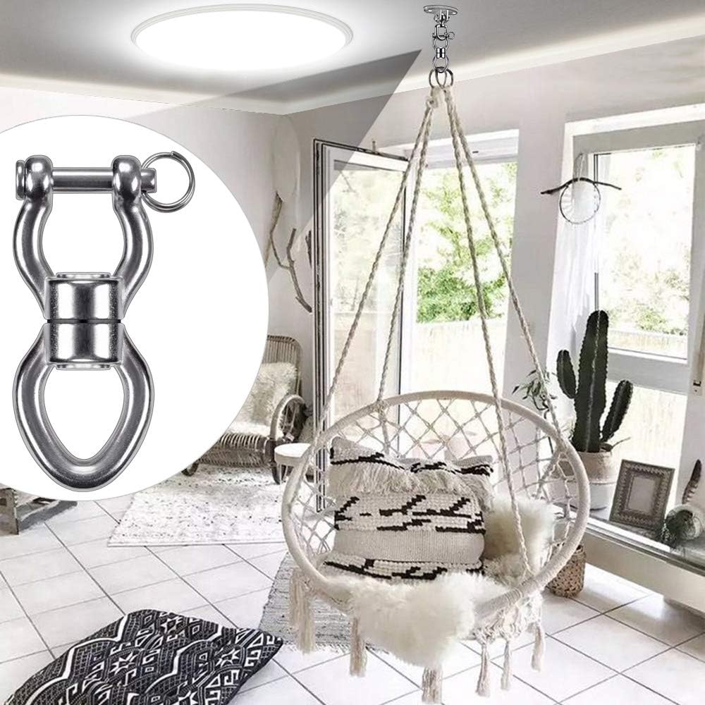 SELEWARE Silent Bearing Swing Swivel, Edelstahl 1200LB 360 ° Rotationsgerät Hängezubehör mit Abnehmb