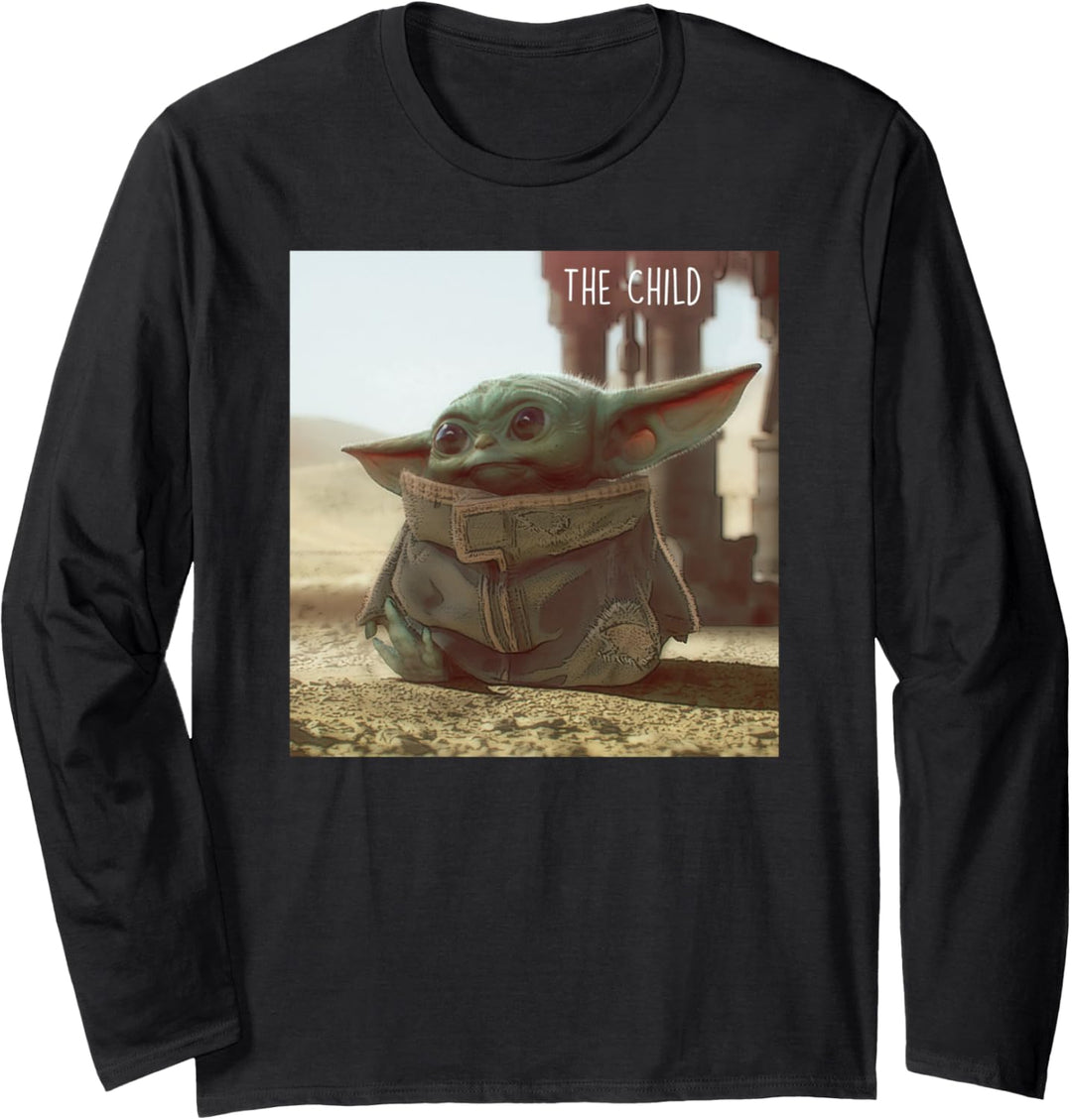 Star Wars The Mandalorian The Child Cute Scene Langarmshirt